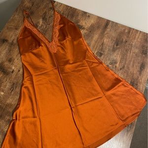 siena orange silk nightie
